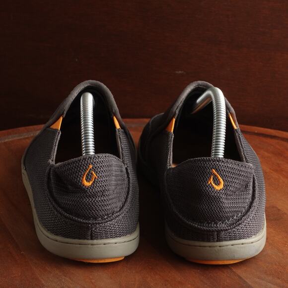 OluKai Shoes Mens SZ 9 Gray Nohea Mesh Slip On Convertible Loafer Casual Comfort - Picture 6 of 13